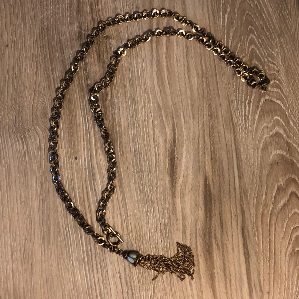 Evereve gold tassel necklace